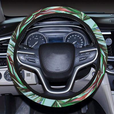 Bird Of Paradise Pattern Print Design BOP01 Steering Wheel Cover with Elastic Edge