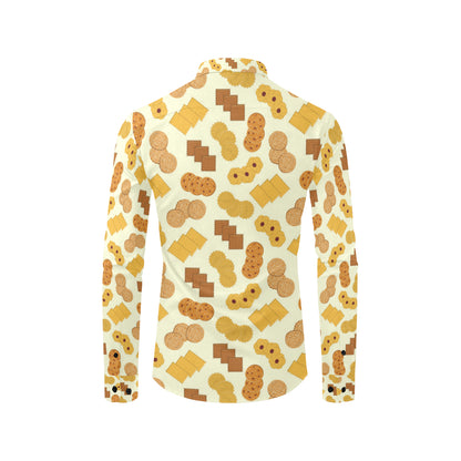 Cookie Pattern Print Design 06 Men's Long Sleeve Shirt