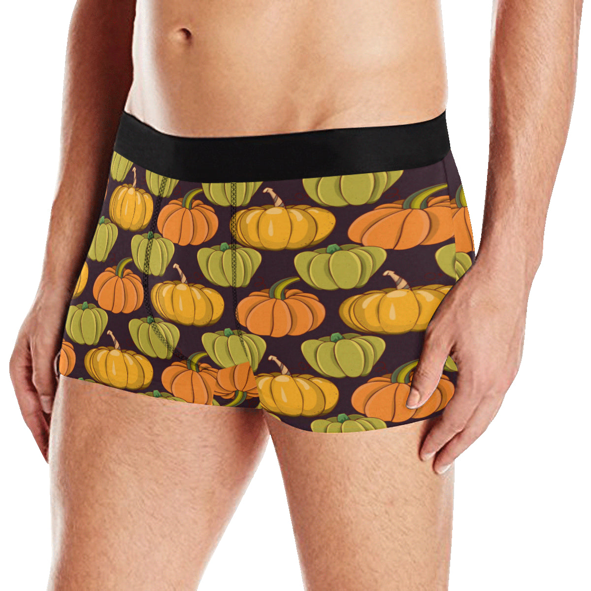 Pumpkin Pattern Print Design A01 Men's Boxer Briefs