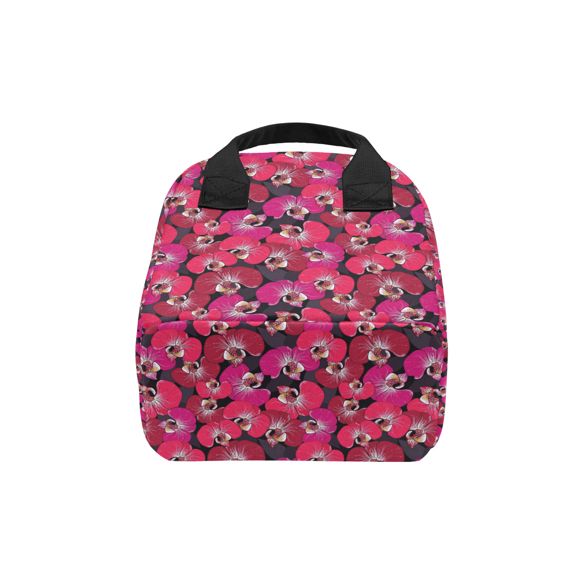 Orchid Red Pattern Print Design OR05 Insulated Lunch Bag