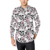 Cherry Blossom Pattern Print Design CB03 Men's Long Sleeve Shirt