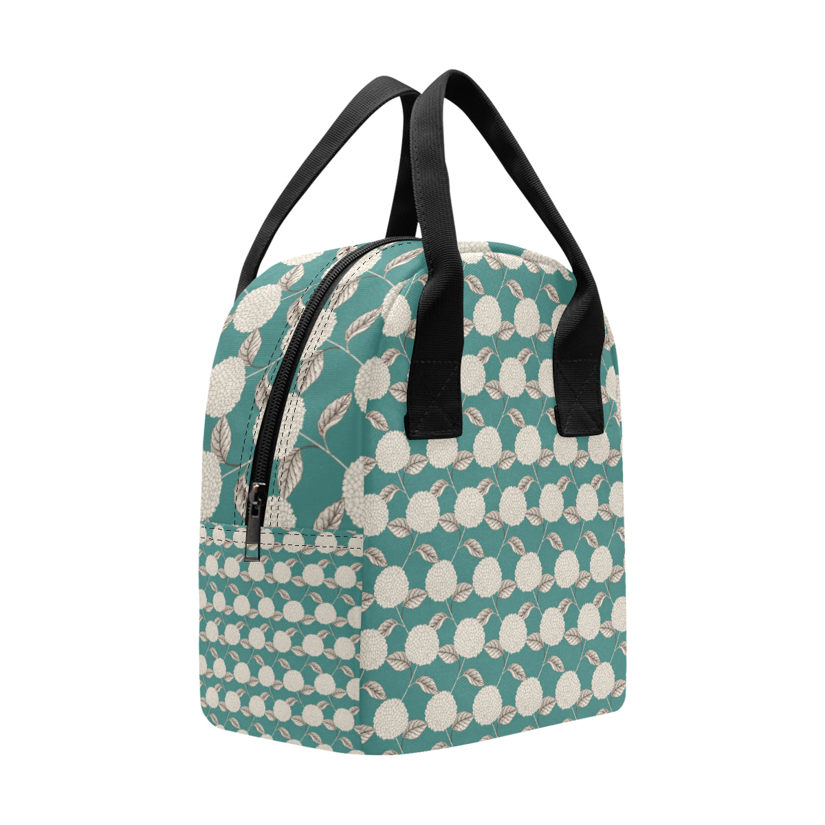Hydrangea Pattern Print Design HD03 Insulated Lunch Bag