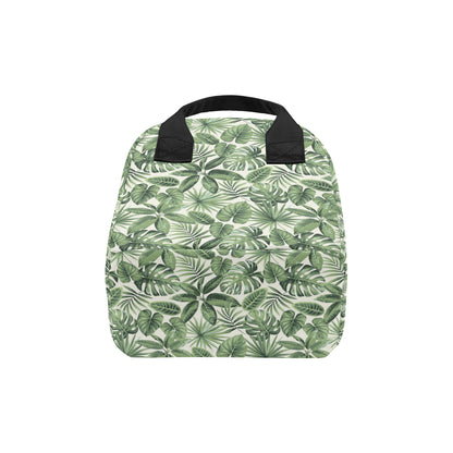 Palm Leaves Pattern Print Design PL014 Insulated Lunch Bag