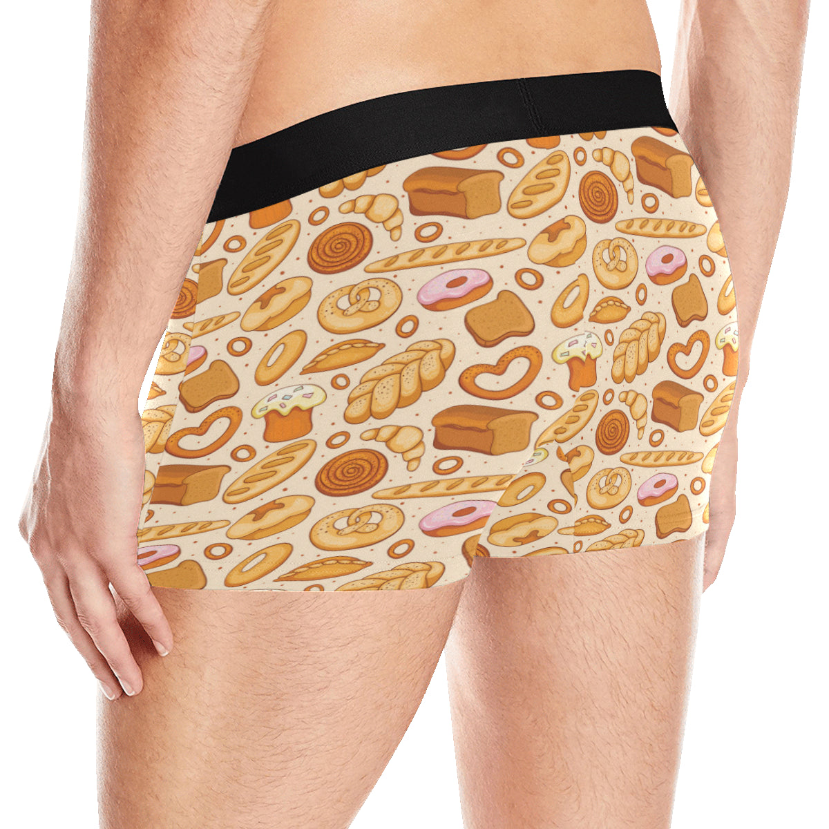 Bread Pattern Print Design 01 Men's Boxer Briefs