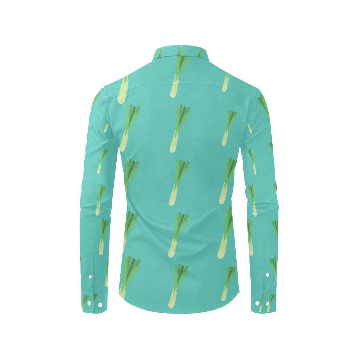 Leek Pattern Print Design 01 Men's Long Sleeve Shirt