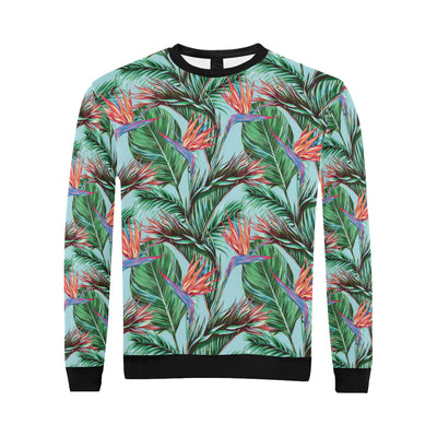 Bird Of Paradise Pattern Print Design BOP01 Men Long Sleeve Sweatshirt