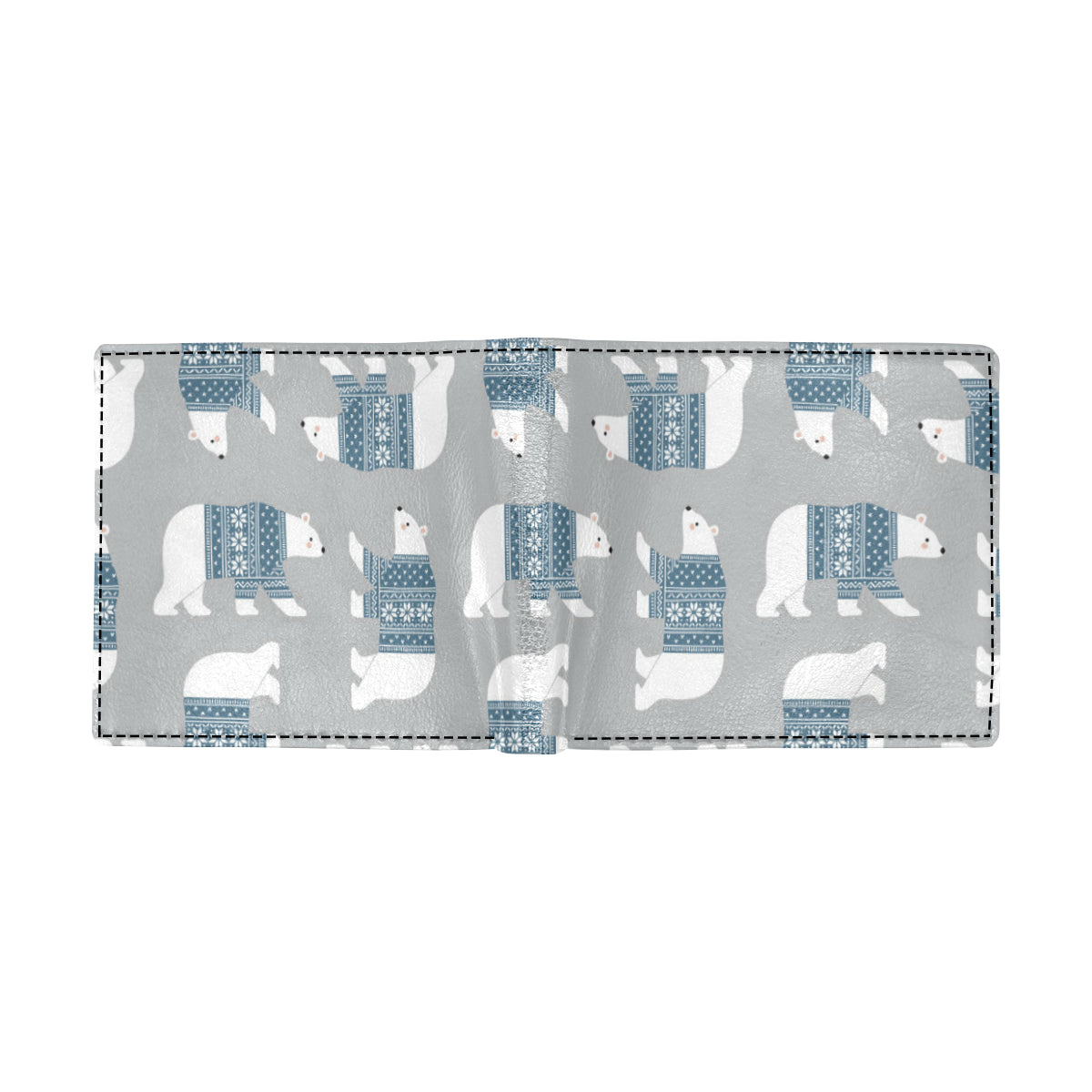 Polar Bear Pattern Print Design A03 Men's ID Card Wallet