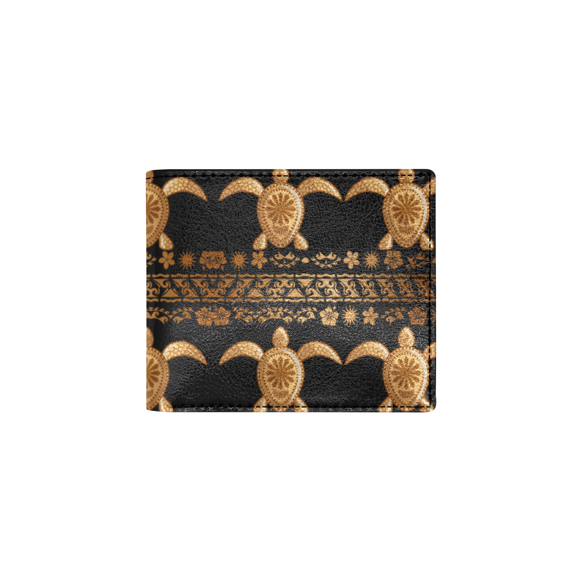 Tribal Sea turtle Polynesian Hawaiian Men's ID Card Wallet