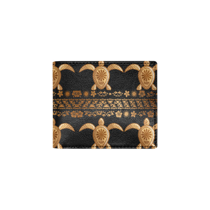 Tribal Sea turtle Polynesian Hawaiian Men's ID Card Wallet