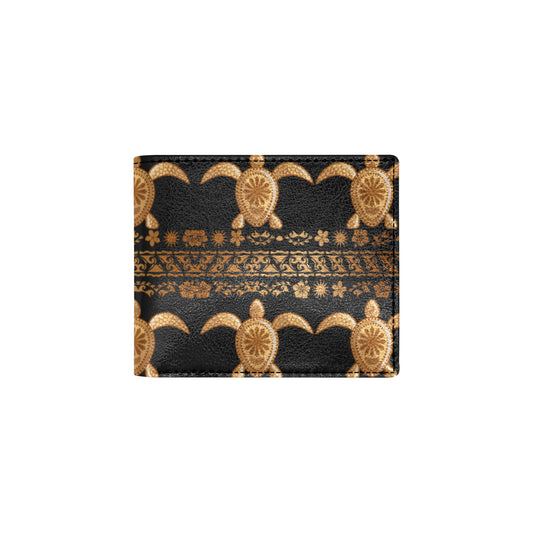 Tribal Sea turtle Polynesian Hawaiian Men's ID Card Wallet