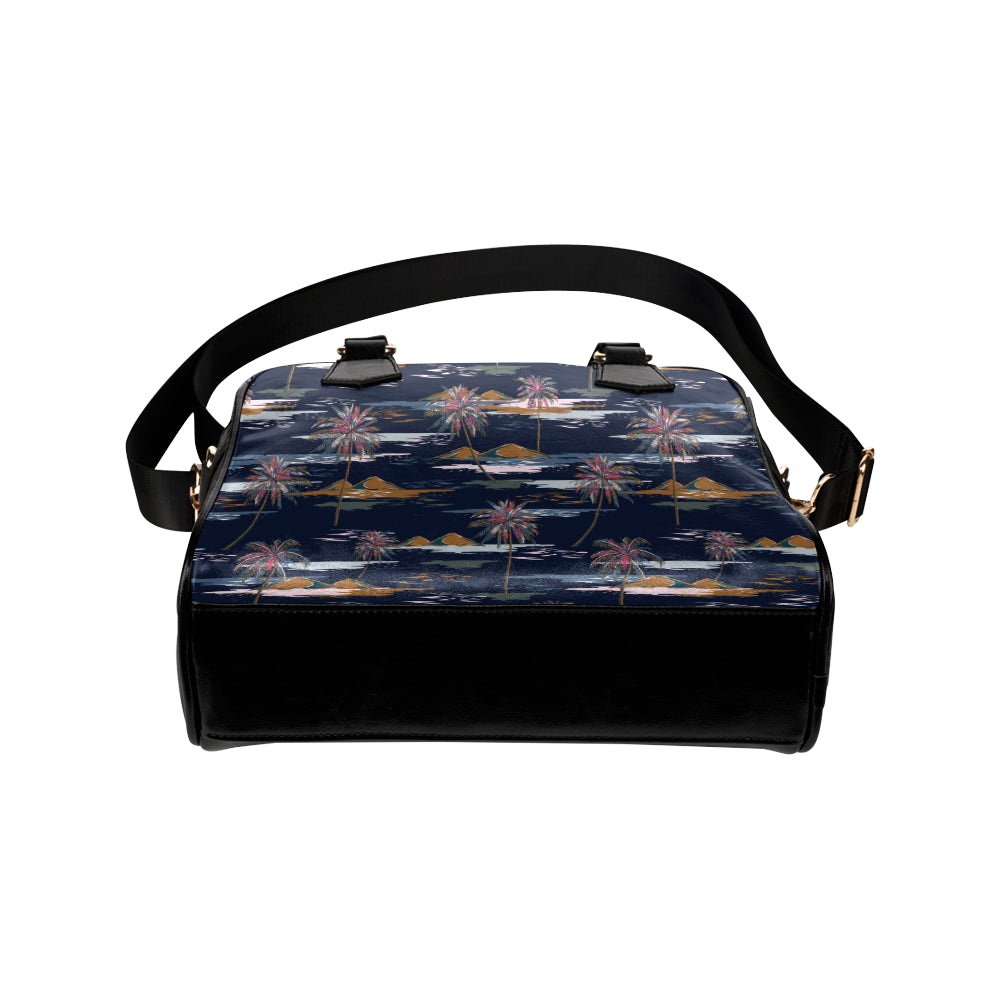 Pacific island Pattern Print Design A06 Shoulder Handbag