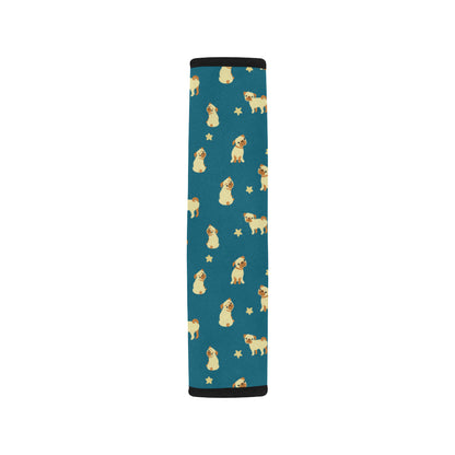 Pug Pattern Print Design A06 Car Seat Belt Cover