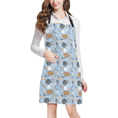 Cooking Kitchen Tools Pattern Print Design 02 Apron with Pocket