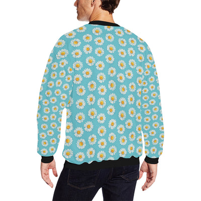 Daisy Pattern Print Design DS03 Men Long Sleeve Sweatshirt