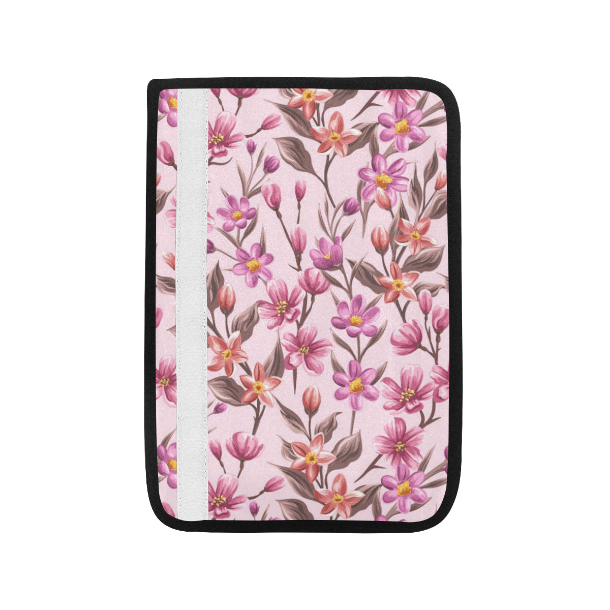 Summer Floral Pattern Print Design SF09 Car Seat Belt Cover