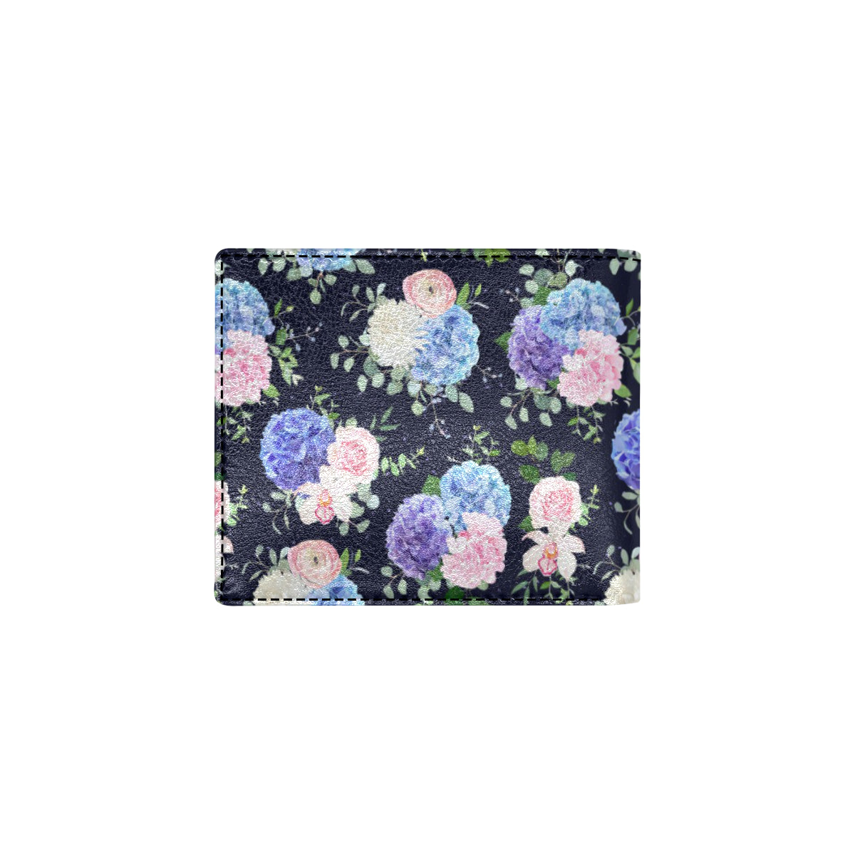 Hydrangea Pattern Print Design HD01 Men's ID Card Wallet