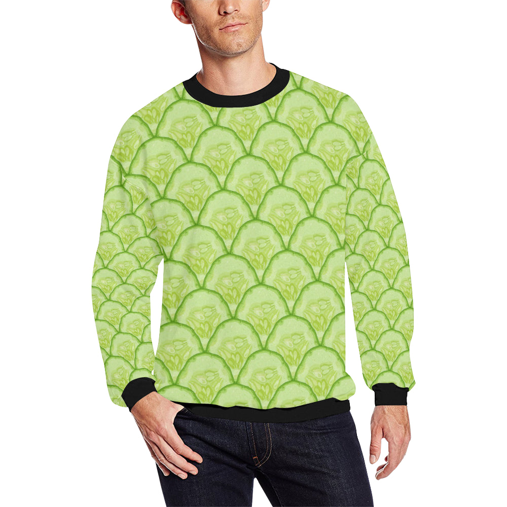 Cucumber Pattern Print Design CC04 Men Long Sleeve Sweatshirt