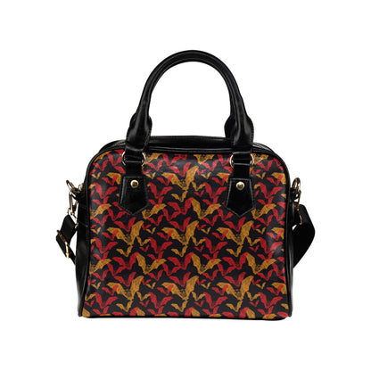 Bat Pattern Print Design 01 Shoulder Handbag