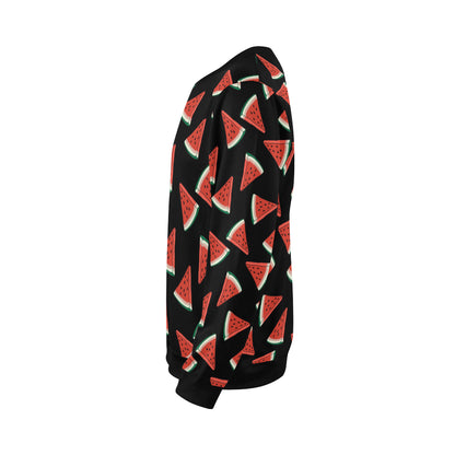 Watermelon Pattern Print Design WM01 Men Long Sleeve Sweatshirt