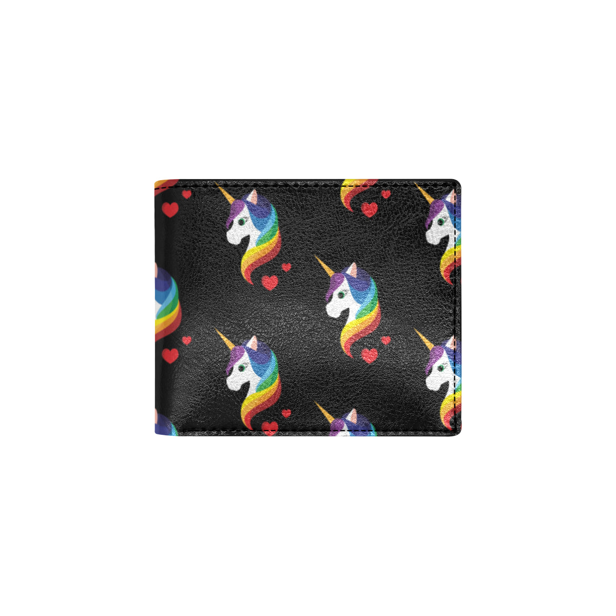 Rainbow Unicorn Pattern Print Design A03 Men's ID Card Wallet