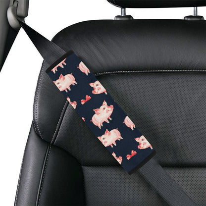 Pig Cute Pattern Print Design 02 Car Seat Belt Cover
