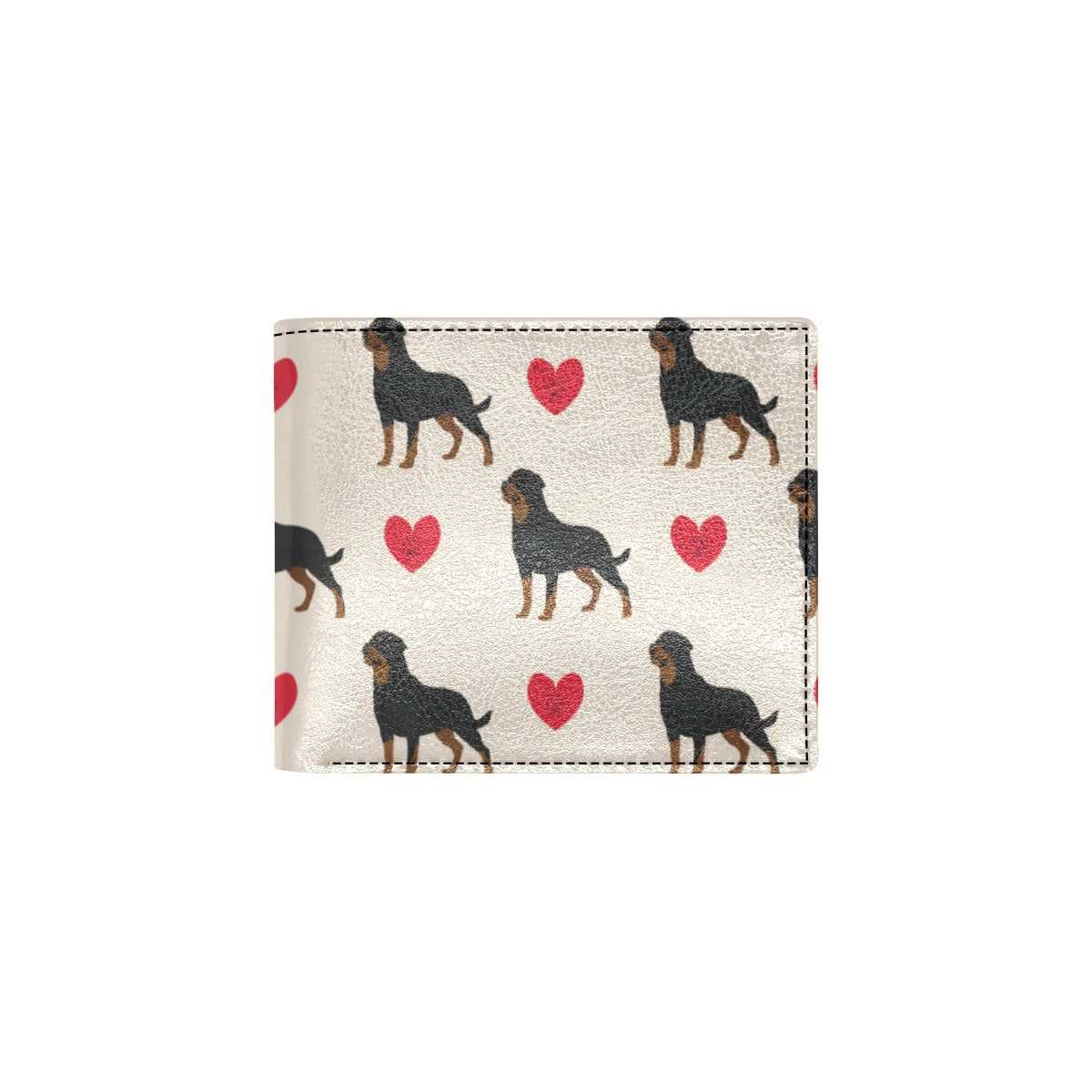 Rottweiler Pattern Print Design A02 Men's ID Card Wallet