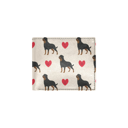 Rottweiler Pattern Print Design A02 Men's ID Card Wallet