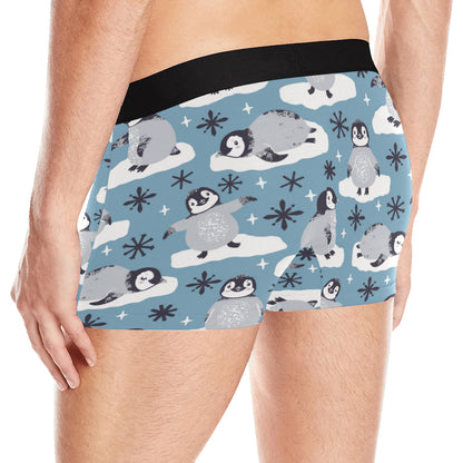 Penguin Pattern Print Design A05 Men's Boxer Briefs