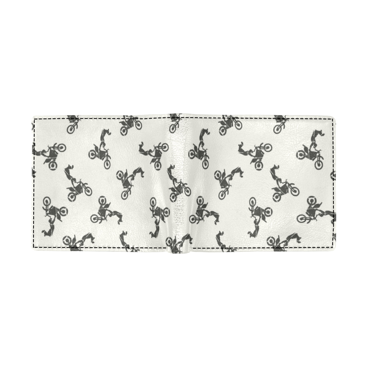 Motocross Pattern Print Design 03 Men's ID Card Wallet