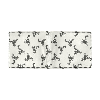Motocross Pattern Print Design 03 Men's ID Card Wallet