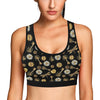 Steampunk Dragonfly Design Themed Print Sports Bra