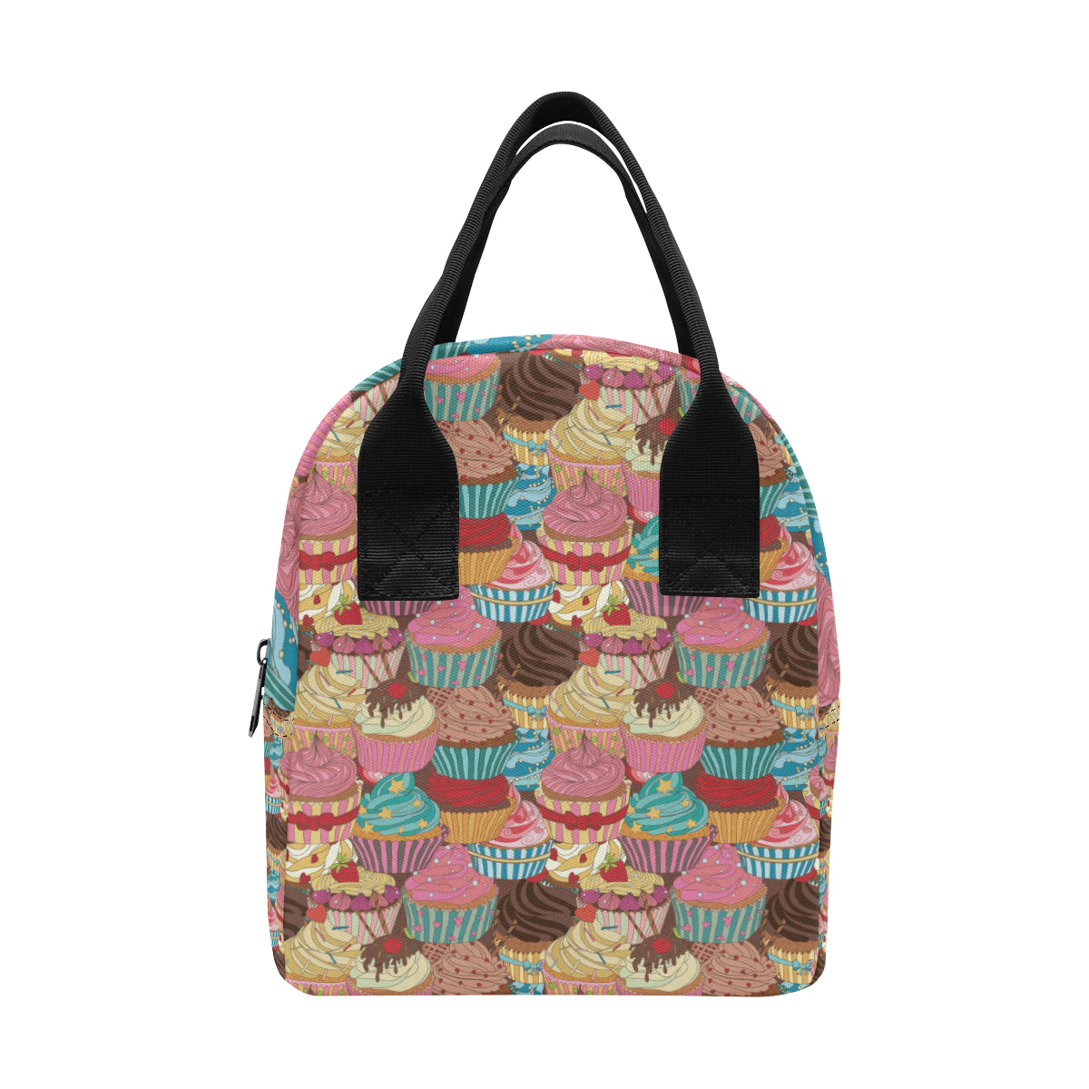 Cupcake Pattern Print Design CP01 Insulated Lunch Bag