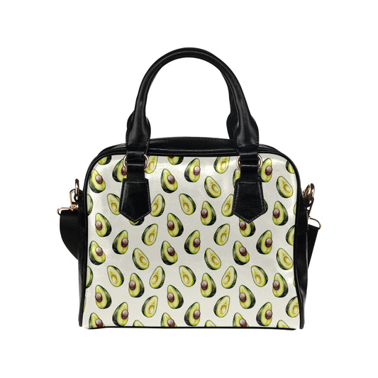Avocado Pattern Print Design 01 Shoulder Handbag