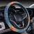 lotus Boho Pattern Print Design LO07 Steering Wheel Cover with Elastic Edge