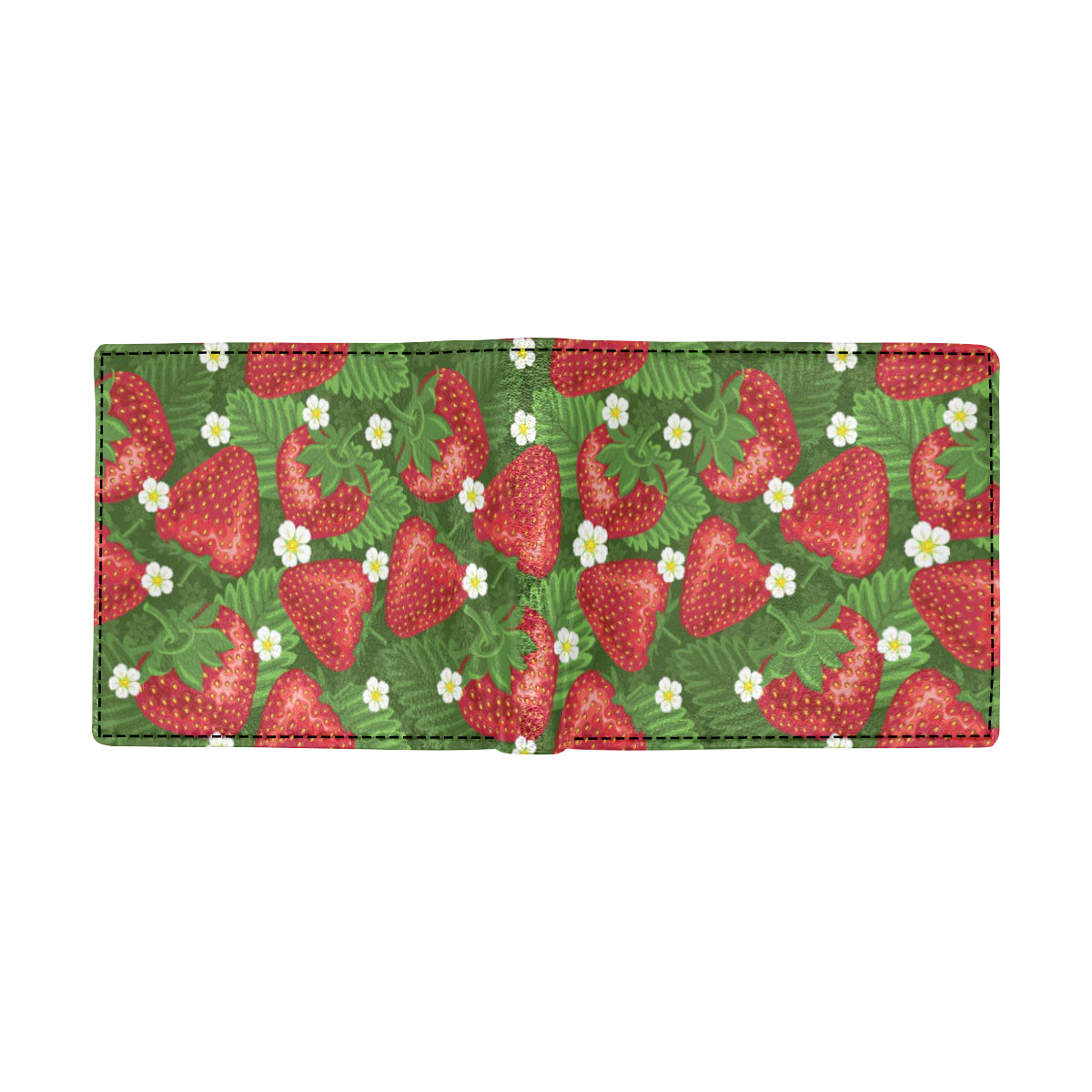Strawberry Pattern Print Design SB05 Men's ID Card Wallet