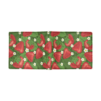 Strawberry Pattern Print Design SB05 Men's ID Card Wallet