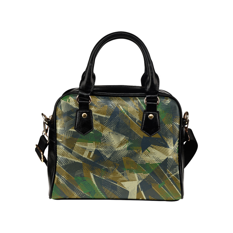 Military Camouflage Pattern Print Design 01 Shoulder Handbag