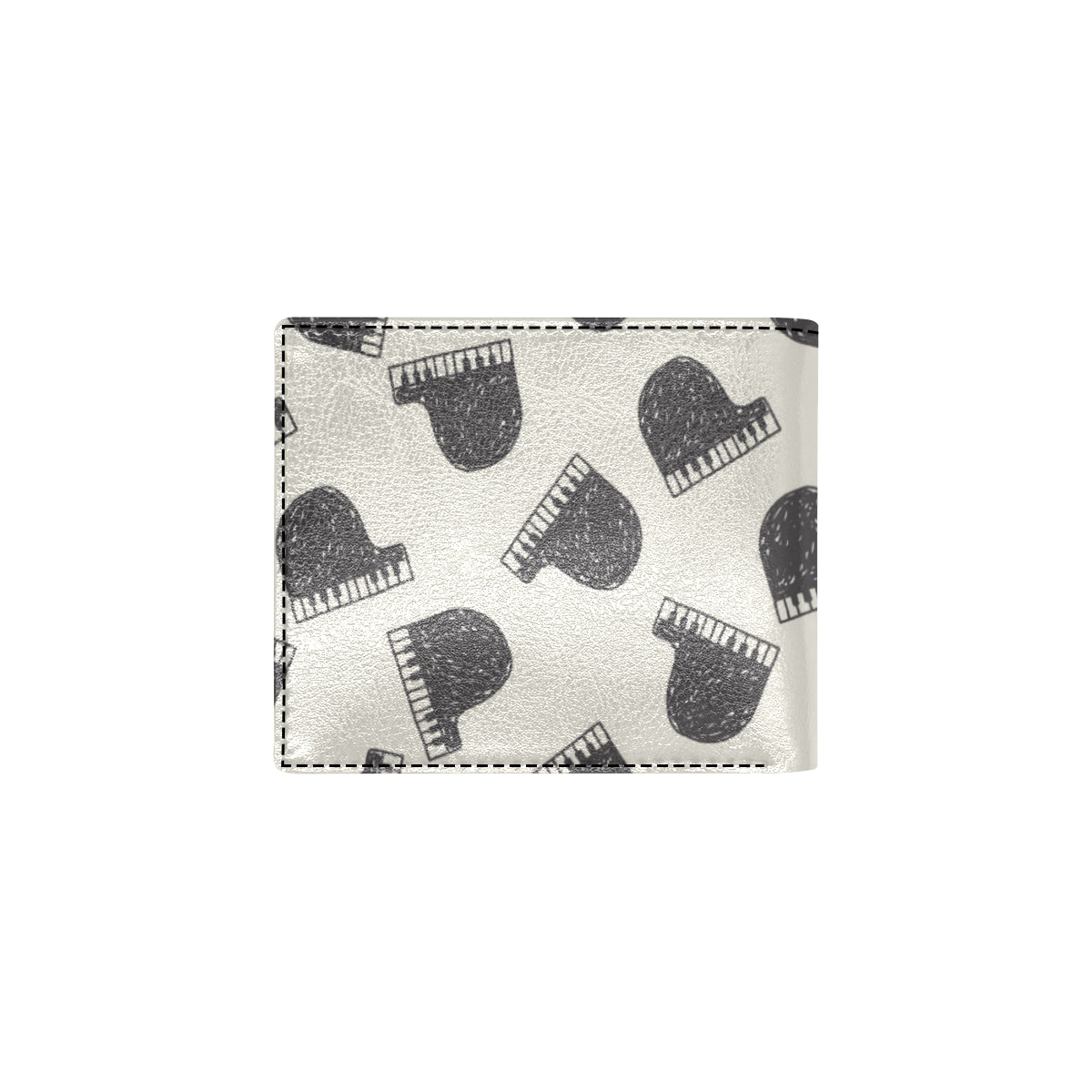 Piano Pattern Print Design 04 Men's ID Card Wallet