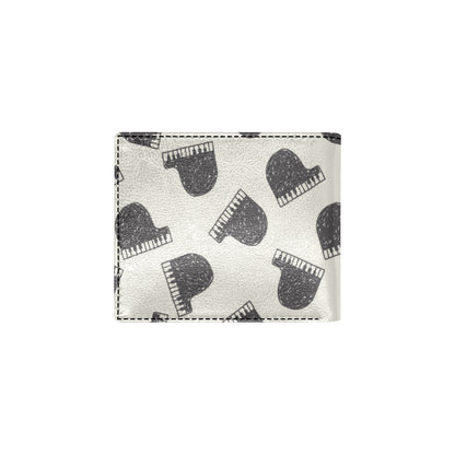 Piano Pattern Print Design 04 Men's ID Card Wallet
