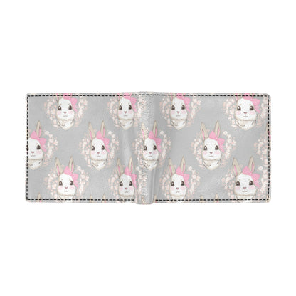 Rabbit Pattern Print Design RB07 Men's ID Card Wallet