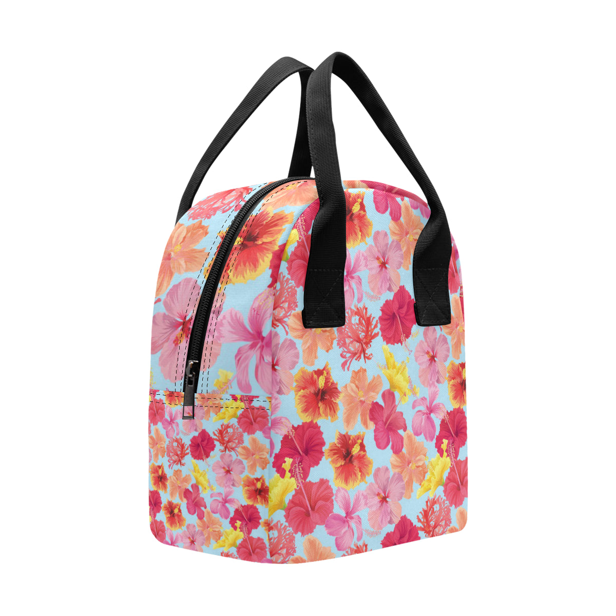Hibiscus Pattern Print Design HB020 Insulated Lunch Bag