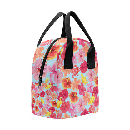 Hibiscus Pattern Print Design HB020 Insulated Lunch Bag