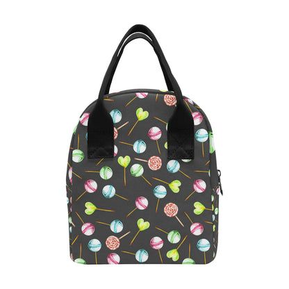 Lollipop Pattern Print Design LL02 Insulated Lunch Bag