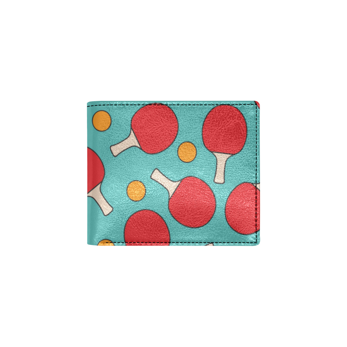 Ping Pong Pattern Print Design A01 Men's ID Card Wallet