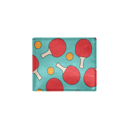 Ping Pong Pattern Print Design A01 Men's ID Card Wallet