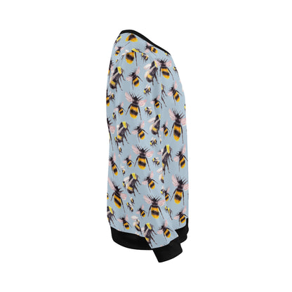 Bee Pattern Print Design BEE08 Men Long Sleeve Sweatshirt