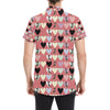 Chihuahua Pattern Print Design 01 Men's Short Sleeve Button Up Shirt