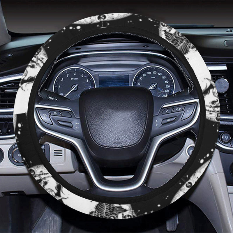Yin Yang Koi Fish Steering Wheel Cover with Elastic Edge