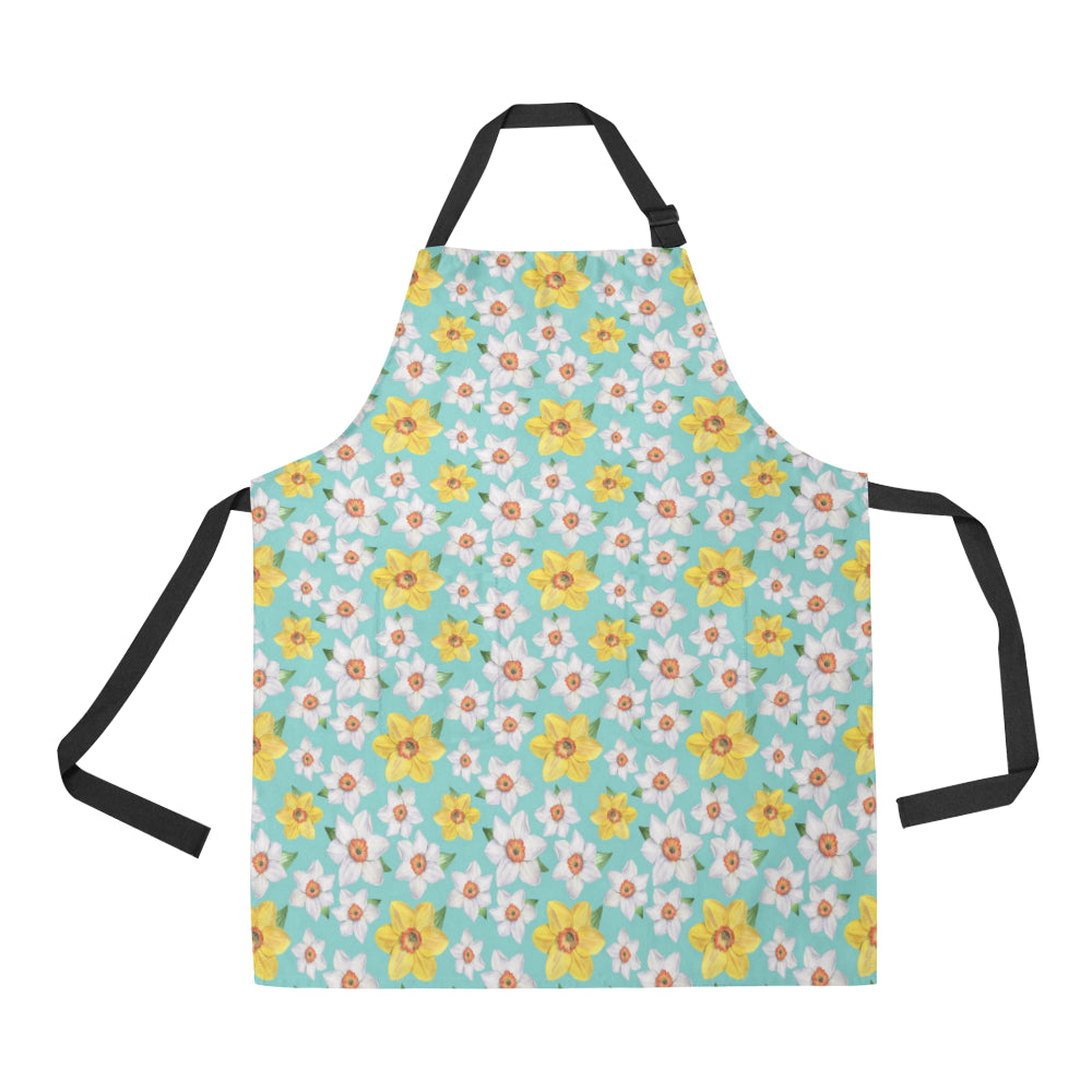 Daffodils Pattern Print Design 02 Apron with Pocket