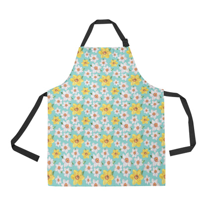 Daffodils Pattern Print Design 02 Apron with Pocket